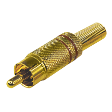 Разъем RCA(штекер) Proconnect, металл, Gold