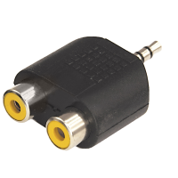 Переходник TRS(штекер) 3.5 мм - 2 RCA(гнездо) Rexant, стерео