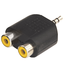 Переходник TRS(штекер) 3.5 мм - 2 RCA(гнездо) Rexant, стерео