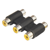 Переходник 3 RCA(гнездо) - 3 RCA(гнездо) Rexant