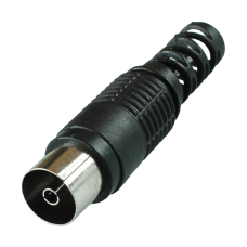 Разъем ТВ(гнездо) на кабель Premier, винт, пластик, черный