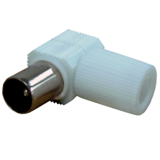 Разъем ТВ(штекер) зажимной на RG6 1161 RTM пластиковый, угловой, 100 шт/упак