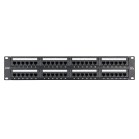 Патч-Панель 19" Netlan, 48 гнезд RJ-45, 2U, CAT5e, неэкранированная, черная
