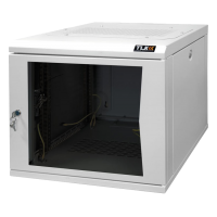 Шкаф настенный телекоммуникационный 19" 9U (466 х 530 x 500) дверь стекло TLK
