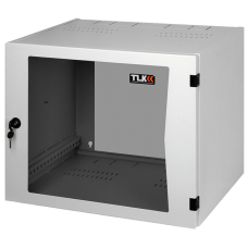 Шкаф настенный 19" 6U (306 х 540 x 420) дверь стеклянная TLK