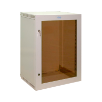 Шкаф настенный 19" 15U (710 х 560 х 400) дверь стеклянная, Ижтехноком