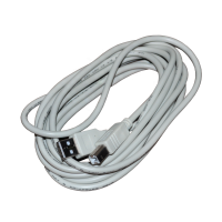 Шнур USB A(штекер) - USB B(штекер) 5 мм Rexant, серый, 3 м