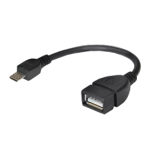 Шнур OTG USB A(гнездо) - Micro 5pin USB B(штекер) Rexant, черный, 0.15 м