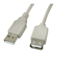 Шнур USB 2.0 A(штекер) - USB 2.0 A(гнездо), белый, 2 м