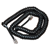 Шнур телефонный витой трубочный 7 м Rexant, черный