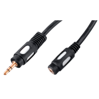 Шнур TRS(гнездо) 2.5 мм - TRS(штекер) 3.5 мм Premier, позолоченный, 0.3 м