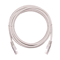 Патч-корд UTP 1.5 м Cu Netlan, CAT5е, серый, литой