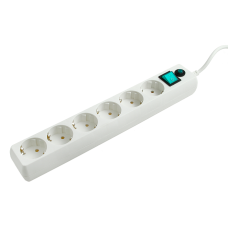 Фильтр сетевой "Гарнизон", 6 мест , 10 А, 5 м