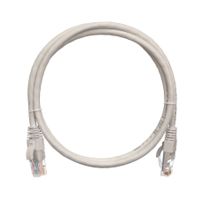 Патч-корд UTP 0.5 м Nikomax, CAT5е, серый, литой