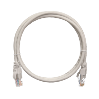 Патч-корд UTP 2 м Nikomax, CAT5е, серый, литой, LSZH
