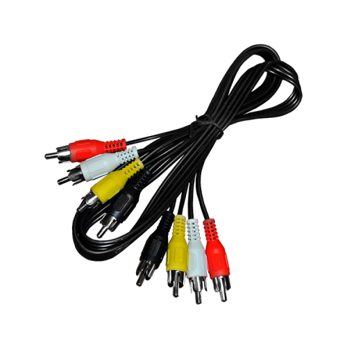 Шнур 4 RCA - 4 RCA 3.5 мм SILVER Rexant, 1 м