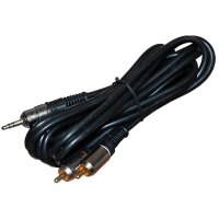 Шнур TRS 3.5 мм - 2 RCA GOLD металл Rexant, премиум, 1.5 м
