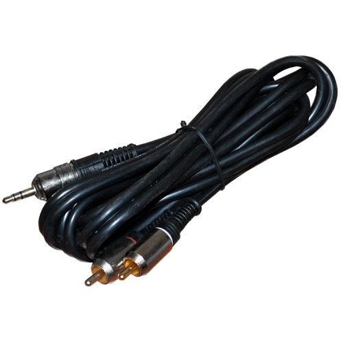 Шнур TRS 3.5 мм - 2 RCA GOLD металл Rexant, премиум, 1.5 м