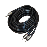 Шнур TRS 3.5 мм - 2 RCA GOLD металл Rexant, премиум, 5 м