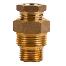 Сальник с двойной резьбой 1/2 и 3/4 для ввода кабеля в трубу Proconnect