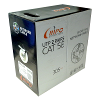 Кабель витая пара UTP 2PR 24AWG CAT5e RIPO, CCA, 305 м