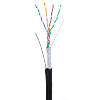 Кабель витая пара FTP 4PR 24AWG CAT5e Netlan, с тросом, наружный, 305 м