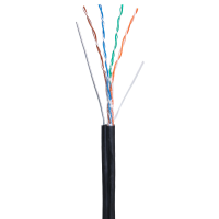 Кабель витая пара UTP 4PR 24AWG CAT5e Netlan, с тросом, наружный, 305 м
