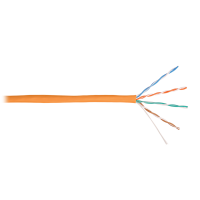 Кабель витая пара UTP 4PR 24AWG CAT5e Nikolan, LSZH, оранжевый, 305 м