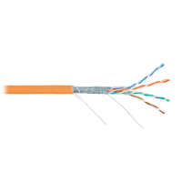 Кабель витая пара FTP 4PR 24AWG CAT5e Nikolan, LSZH, оранжевый, 305 м