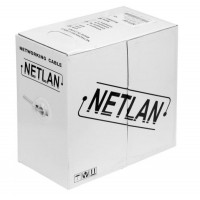 Кабель витая пара UTP 2PR 24AWG CAT5 Netlan, LSZH, 305 м