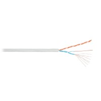Кабель витая пара UTP 2PR 24AWG CAT5 Nikolan, многожильный, внутренний, LSZH, 305 м
