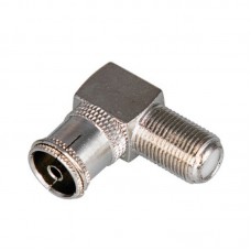 Переходник F(гнездо) - ТВ(гнездо) угловой Proconnect, 50 шт/упак