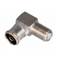 Переходник F(гнездо) - ТВ(гнездо) угловой Rexant, 50 шт/упак