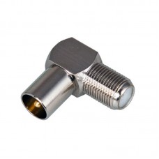 Переходник F(гнездо) - ТВ(штекер) угловой Proconnect, 50 шт/упак