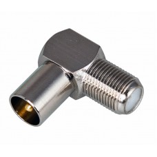 Переходник F(гнездо) - ТВ(штекер) угловой Rexant, 50 шт/упак