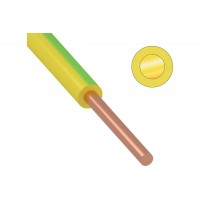 Провод ПуВ (ПВ-1) 1.5 мм, ГОСТ, желто-зелёный, 500 м