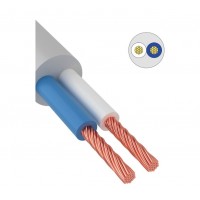 Провод соединительный ПВС 3 x 0.75 мм ГОСТ, белый, 200 м