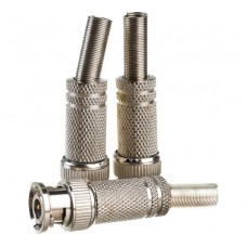 Разъем BNC(штекер) под пайку с пружиной Proconnect, металл