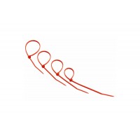 Хомут 200 мм x 4,0 мм Rexant, красный, 25 шт