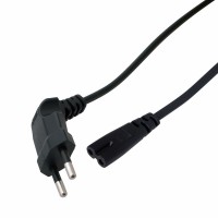Шнур сетевой угловая вилка Rexant, черный, 1.5 м