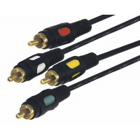 Шнур 4 RCA - 4 RCA 3.5 мм GOLD Rexant, премиум, 1.5 м