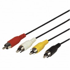 Шнур 4 RCA - 4 RCA 3.5 мм SILVER Rexant, 1.5 м