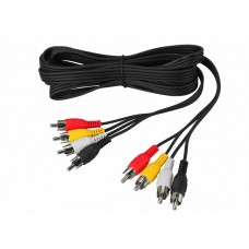 Шнур 4 RCA - 4 RCA 3.5 мм SILVER Rexant, 3 м