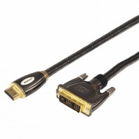 Шнур Luxury HDMI - HDMI GOLD Rexant, 2 фильтра, в блистере, 2 м