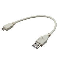 Шнур USB A(гнездо) -  Micro USB A(штекер) 5 мм Rexant, белый, 0.2 м