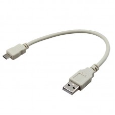 Шнур USB A(гнездо) -  Micro USB A(штекер) 5 мм Rexant, белый, 0.2 м
