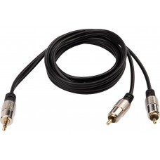 Шнур TRS 3.5 мм - 2 RCA SILVER Rexant, 3 м