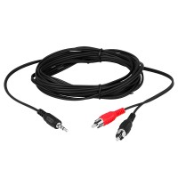 Шнур TRS 3.5 мм - 2 RCA SILVER Rexant, 7 м