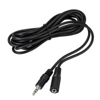 Шнур TRS(штекер) 3.5 мм - TRS(гнездо) 3.5 мм SILVER Rexant, 1.5 м