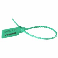 Пломба пластиковая номерная Rexant, 255 мм, зеленая